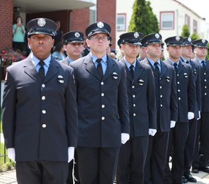 The Newark Fire Division held a graduation ceremony for a new class of firefighters.