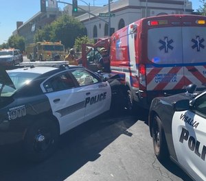 Mariah Chaffin was to be booked on suspicion of assault with a deadly weapon, pursuit, possession of a stolen vehicle and resisting arrest after being cleared at the hospital.