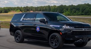 A low profile Arkansas State Police patrol vehicle.