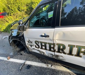 The deputy had just exited his vehicle to speak with firefighters on scene.