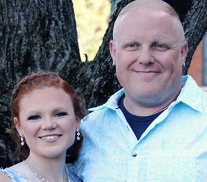 Pipe Creek Fire Department Firefighter Justin Guillemette contracted COVID-19 last month and is now on a ventilator and ECMO machine, according to his wife, Holli.