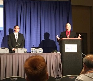 Chris Peters and Josh Hans share social media top tips at the IACP conference.