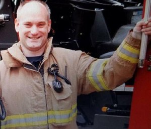 The family of Kevin Hauber, a firefighter who died of colon cancer, was awarded his annual salary of $101,000 by the Buffalo Grove Firefighters Pension Board.