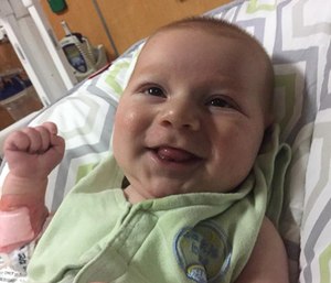 Caden was born on Nov. 13 with hypoplastic left heart syndrome.