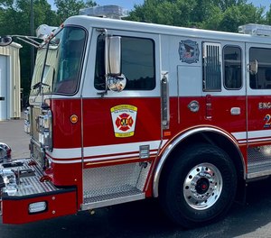 A man with a pellet gun opened fire on firefighters responding to a medical call.