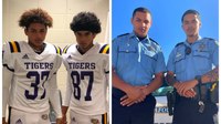 From athletes to officers: LEOs offer advice to football teammates who joined LE together