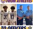 From athletes to officers: LEOs offer advice to football teammates who joined LE together