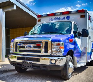 A Twin Cities ambulance driver pleaded guilty Tuesday to careless driving in connection with crashing into a disabled semitrailer truck in Brooklyn Center and killing her work partner. (Photo/HeathEast Ambulance)