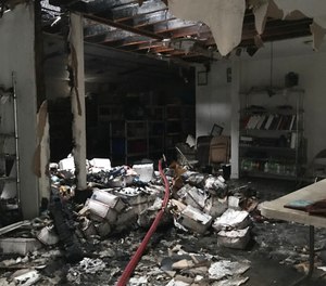 Operation Adopt A Soldier organizers said the fire started in the building's utility room. (Photo/Operation Adopt A Soldier)