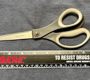The scissors were removed from the arrestee without incident, the sheriff's office said.