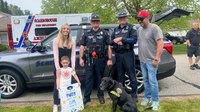 Photos: Maine officers help make 4-year-old's birthday party extra special