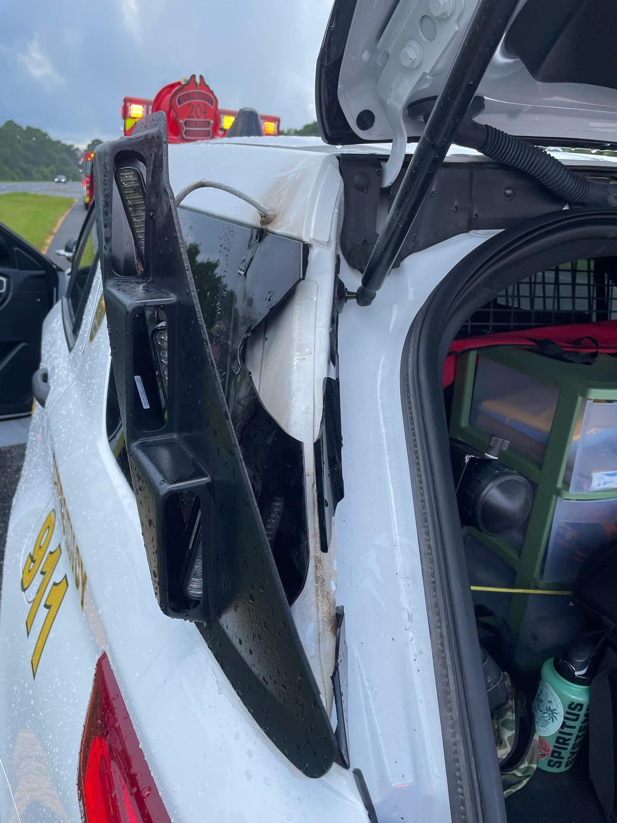 Fla. deputy hospitalized after lightning bolt hits cruiser