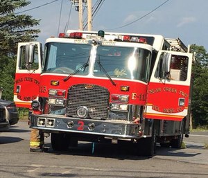 At least two gunshots were fired at township firefighters as they were leaving a residence on a private road. (Photo/Bear Creek Twp Vol Fire / Rescue)