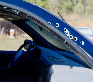 Vehicle pillars can stop most handgun and .223 rifle rounds and even shotgun slugs to an extent. Notice the lack of bullet strikes on the driver’s side interior.