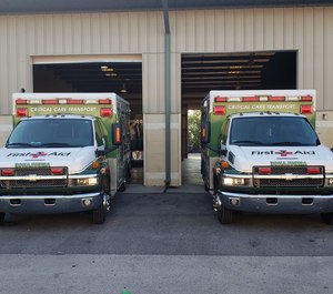First 2 Aid EMS, based in Osceola County, will initially bring 28 employees and three ambulances to the area — with plans to soon provide air ambulance service. (Photo/First 2 Aid EMS)