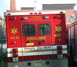 Two EMTs were injured after a Milwaukee Fire Department ambulance was struck by another vehicle. (Photo/Vincent Desjardins, Flickr, CC BY 2.0)