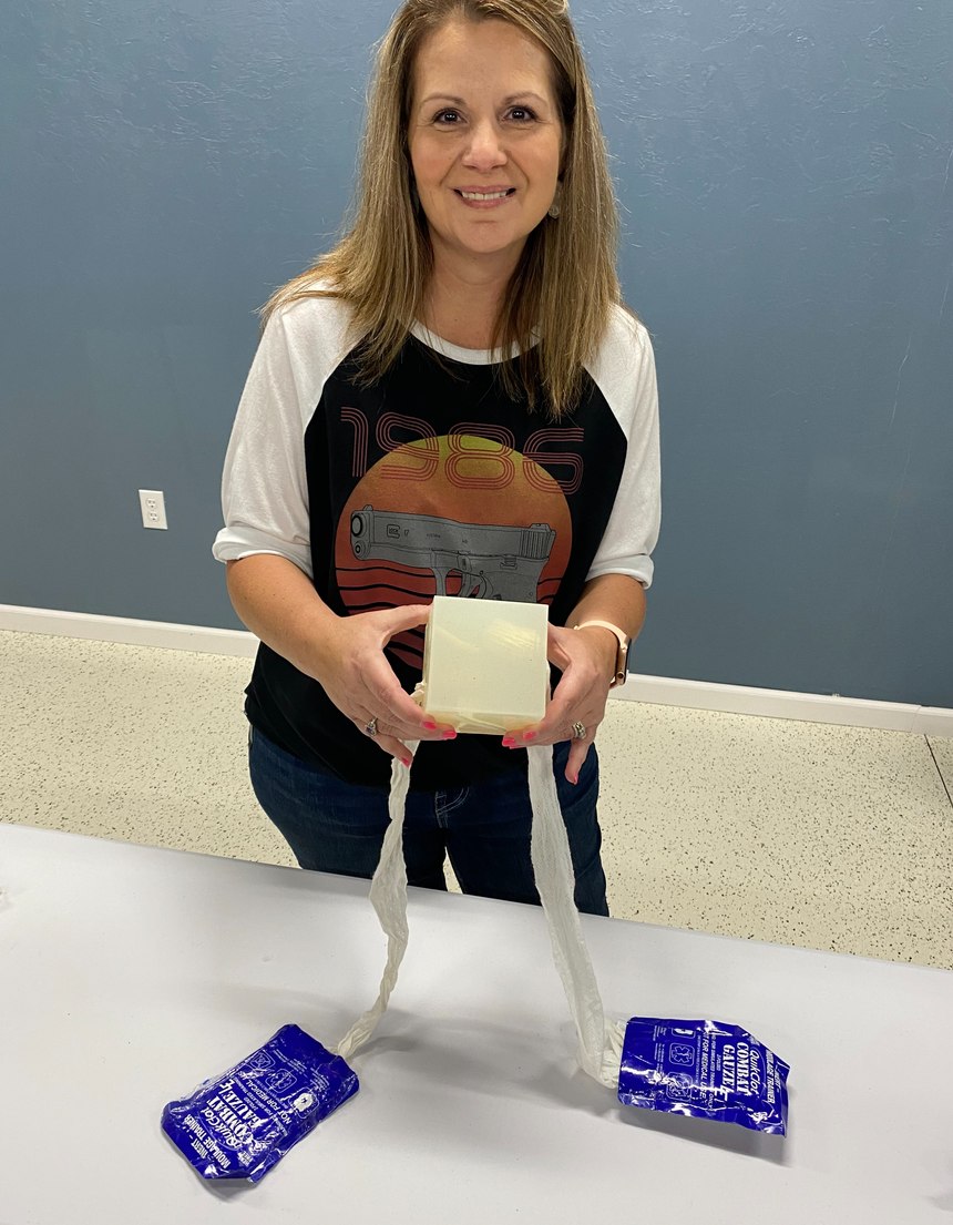 Lone Star Medics has all the training aids needed including this wound-packing module.