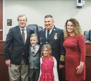 York City Fire Chief Chad Deardorff (center) may be forced to move, lose his job or be demoted if city council does not waive a requirement that states the fire chief must be a resident of the city. (Photo/York City Department of Fire/Rescue Services Facebook)