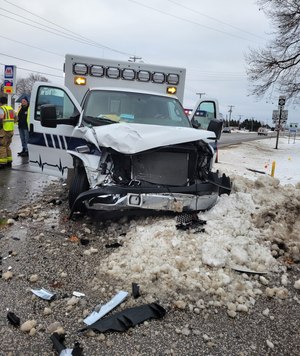 A Cass County Sheriff’s Office investigation showed that the driver of a Subaru failed to yield and pulled out in front of a Southwestern Michigan Community Ambulance vehicle.