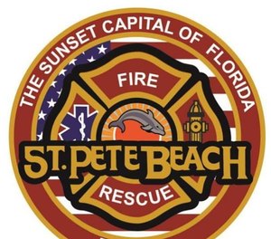 A massive water rescue was launched Wednesday to pull eight people — five swimmers and three firefighters — out of a dangerous rip current in the Gulf of Mexico. (Photo/St. Pete Beach Fire Rescue)