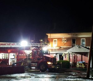 Fire Chief Ed Reidenbach says a tunnel ran beneath the road from the building to a similar structure that no longer stands. (Photo/FYI Columbiana County Facebook)