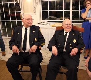 Don Antigiovanni and Stephen Jones both recently celebrated 50 years of volunteer service with the Farmington Volunteer Fire Department. (Photo