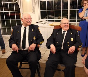 Don Antigiovanni and Stephen Jones both recently celebrated 50 years of volunteer service with the Farmington Volunteer Fire Department. (Photo