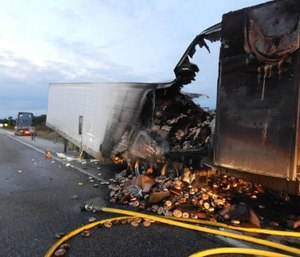 Local fire departments were able to extinguish the blaze. (Photo/Indiana State Police)