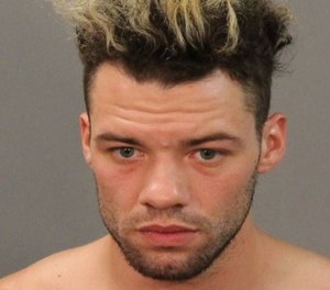 Justin M. DeCapio, 29, was arrested and charged with possession of stolen property.