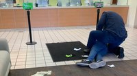 Plainclothes cop making bank transaction interrupts attempted robbery