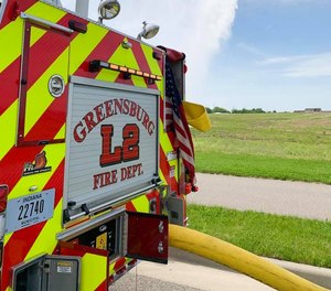 Surprisingly, there are no lessons involved in learning how to administer life-saving oxygen to a pet dog or cat. (Photo/Greensburg Fire Department)
