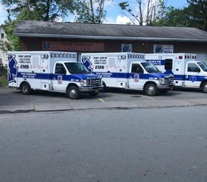 The ambulance was responding to a call for service when it struck McKeon on its way out of the building, Worden said. (Photo/ Port Jervis Ambulance Corps)