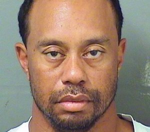 This image provided by the Palm Beach County Sheriff's Office on Monday, May 29, 2017, shows Tiger Woods. (Palm Beach County Sheriuff's office via AP)
