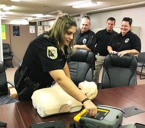The Astatula Police Department deployed automated external defibrillators in every police car in town last month. (Photo/Astatula Police Department)