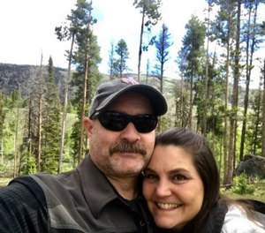 Daron and Misty Wyatt celebrating their 25th wedding anniversary in the Medicine Bow National Forest in May 2019. (Photo/Daron Wyatt)