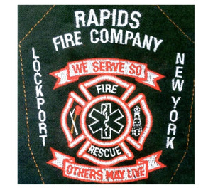 The injured firefighter is a volunteer with the Rapids Fire Company in Lockport, N.Y.