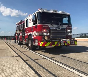 Gov. Larry Hogan ordered the immediate lowering of the U.S. and Maryland flags after the death Tuesday of a Frederick County volunteer firefighter. (Photo/Frederick County