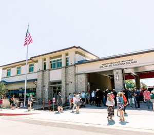 The fire station is in service, but the library won’t officially be open for business for a couple more weeks. (Photo/Newport Beach Fire Department)