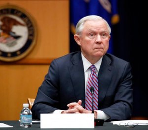 This April 18, 2017 file photo shows Attorney General Jeff Sessions at the Justice Department in Washington.