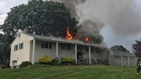 Conn. firefighter injured after lightning sets house on fire