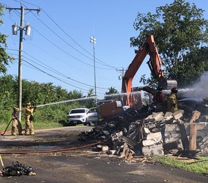High school administrators allowed five members of the volunteer Beacon Hose Company’s junior firefighting corps to dip out of the start of their school day to help at the scene.
