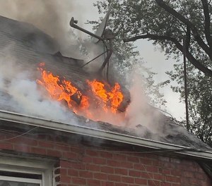 The fire appears to have started in the attic and it took about 75 firefighters to put out the blaze. (Photo/City of Long Beach New York Fire Department)