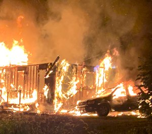 While battling the fire, one firefighter was injured after sustaining a fall, and was transported to the hospital. The injury did not appear to be life-threatening.