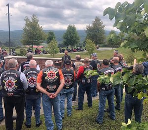 Members of the Fire Riders Motorcycle Club, comprised of both active and retired members of the FDNY, made their annual trip to the City of Nanticoke in observance of the 9/11 attack.