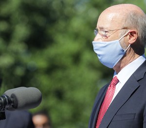 Pennsylvania Gov. Tom Wolf visited the Lancaster EMS station in Millersville on Thursday to express his gratitude and discuss the challenges first responders have adapted to during the COVID-19 pandemic. (Photo/Pennsylvania Office of the Governor)