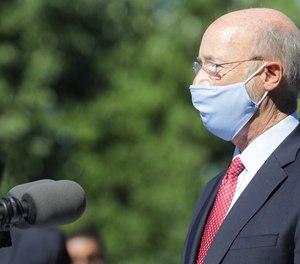 Pennsylvania Gov. Tom Wolf visited the Lancaster EMS station in Millersville on Thursday to express his gratitude and discuss the challenges first responders have adapted to during the COVID-19 pandemic.