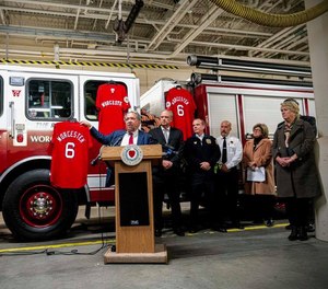 No player for the Worcester Red Sox will ever wear No. 6 as the team announced the number would be retired to honor those firefighters who died 20 years ago in the Worcester Cold Storage and Warehouse Co. fire. (Photo/Polar Park)