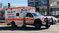 Rock thrown at Boston EMS ambulance with lights, siren activated