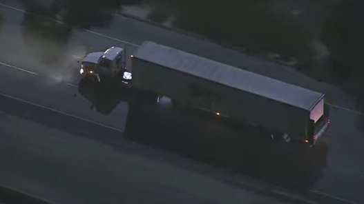Watch: Stolen big rig leads 6-hour police pursuit, ending in a standoff