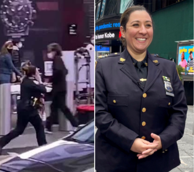 Watch Nypd Cop Sprints Through Times Square With 4 Year Old Shooting Victim
